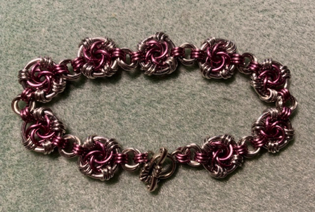 July 9 - Chainmaille_pink swirl. July 9 - Chainmaille_pink swirl.